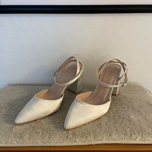 ASOS White Satin Heels